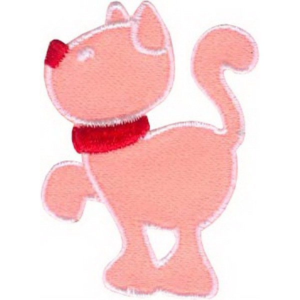 Декор нашивка  Важная кошка (розовая)