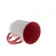 Кружка для сублимации керамика белая, внутри, ручка и ложка красные 330мл
