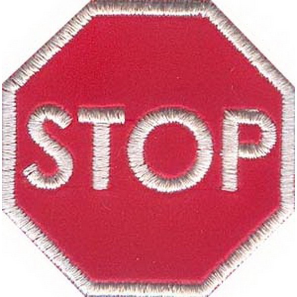 Декор нашивка STOP СТОП (световозвращающая)