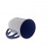 Кружка для сублимации керамика белая, внутри, ручка и ложка синие 330мл