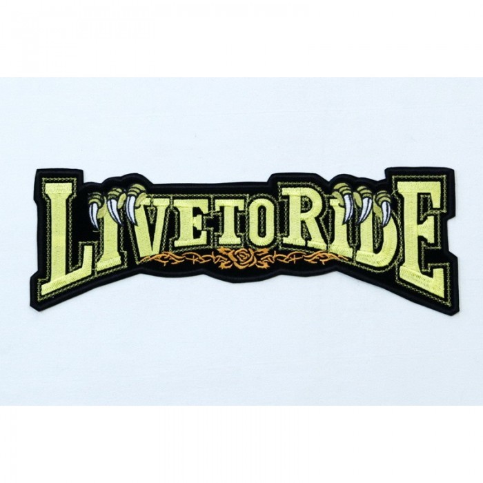 Декор нашивка  Live To Ride (желт)