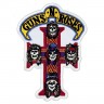 Декор нашивка  Guns N Roses (крест, белая)