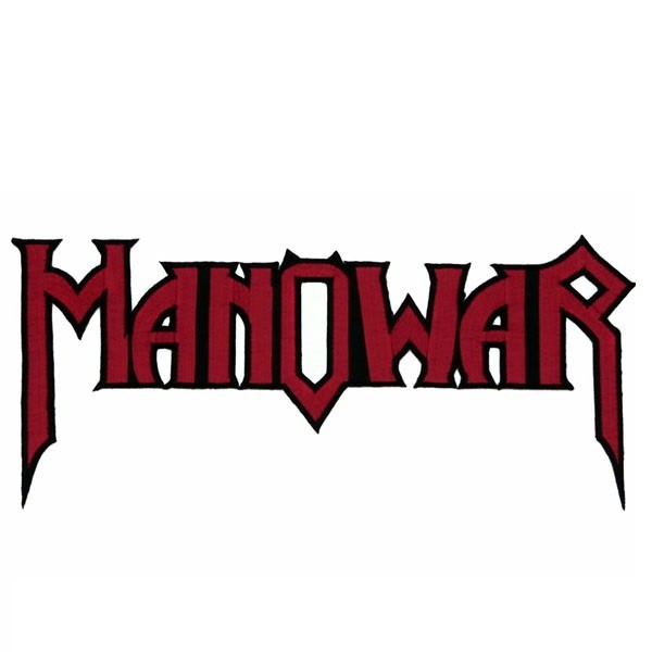 Декор нашивка  Manowar (красная надпись)