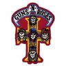 Декор нашивка  Guns N Roses (крест, красная)