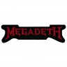 Декор нашивка  Megadeth (красная надпись)