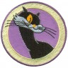 Декор нашивка  Чёрный кот в круге