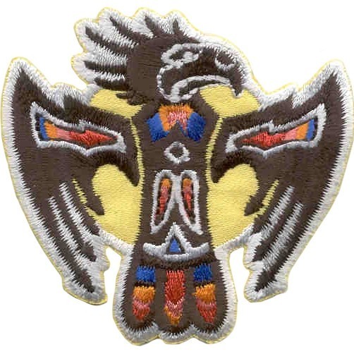 Декор нашивка  Черный орел (этника) 2