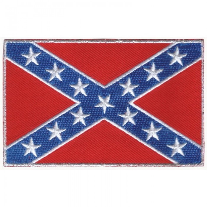 Декор нашивка Флаг конфедератов (серебро)