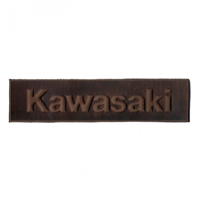 Декор нашивка Kawasaki (коричневая)