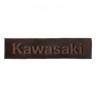 Декор нашивка Kawasaki (коричневая)