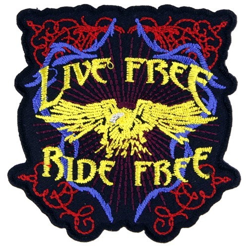 Декор нашивка Live Free, Ride Free (орел)