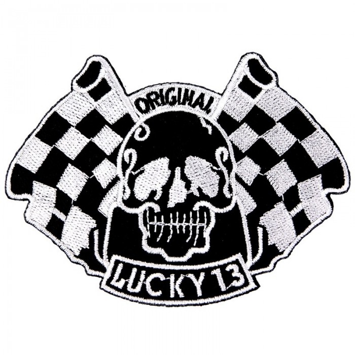 Декор нашивка Lucky 13 (черная)