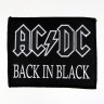 Декор нашивка  AC/DC - Back In Black (90х115)