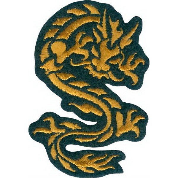 Декор нашивка  China Dragon (yellow) - Китайский дракон (жёлтый)