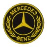 Декор нашивка Mercedes Benz (68 мм) желтое лого