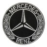 Декор нашивка Mercedes Benz (75 мм) белое лого