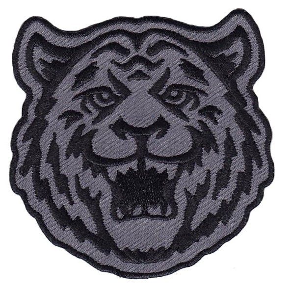 Декор нашивка  Дикий тигр (серый)