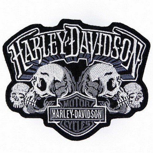 Декор нашивка  Harley Davidson (черепа) 3