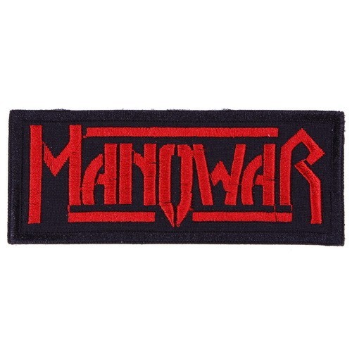 Декор нашивка  Manowar (красная надпись) 2