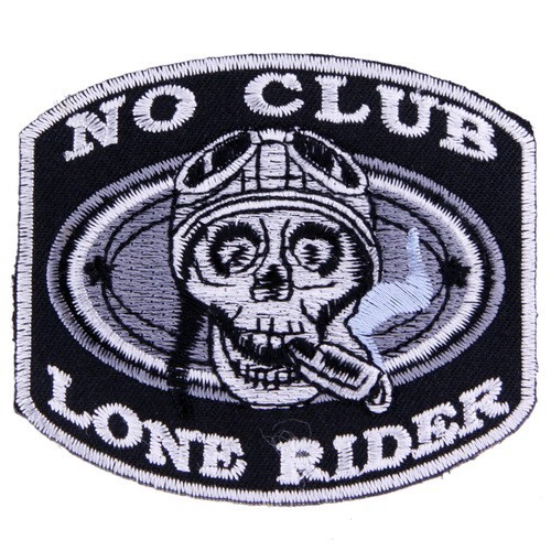 Декор нашивка No club. Lone rider