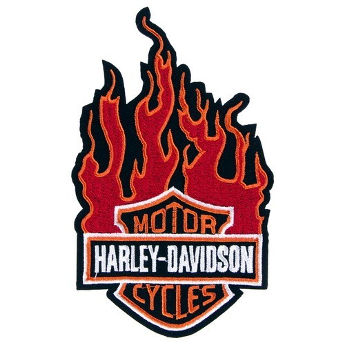 Декор нашивка Harley Davidson (лого в огне) 1