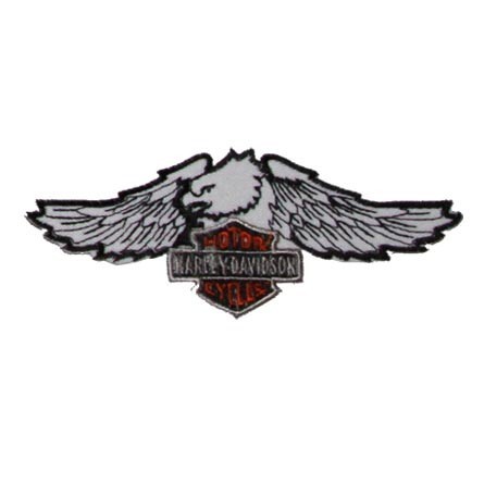 Декор нашивка Harley Davidson (орел белый)