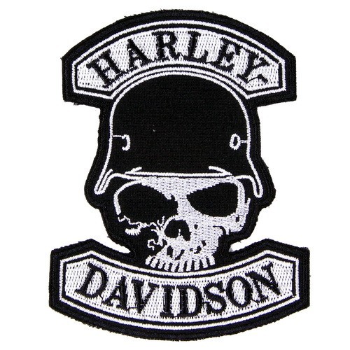 Декор нашивка Harley Davidson (череп в каске)