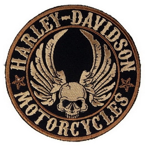Декор нашивка Harley Davidson (череп с крыльями)
