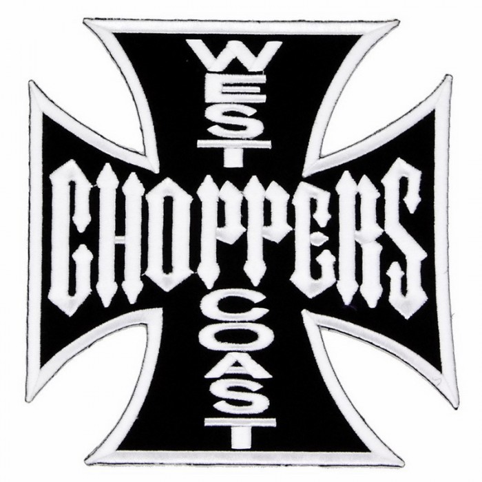 Декор нашивка  West Coast Choppers (белые буквы)