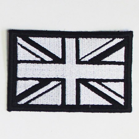 Декор нашивка  Флаг Британии черно-белый (5х7,8)
