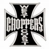 Декор нашивка  West Coast Choppers (серебристые буквы)