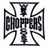 Декор нашивка  West Coast Choppers (черные буквы)