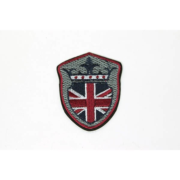 Декор нашивка  Флаг Британский - корона (60х70)